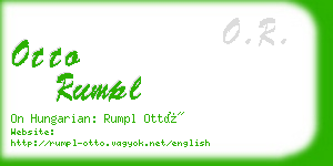 otto rumpl business card